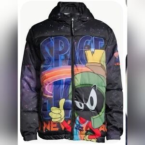 Looney Tunes Space Puffer Jacket - Black
